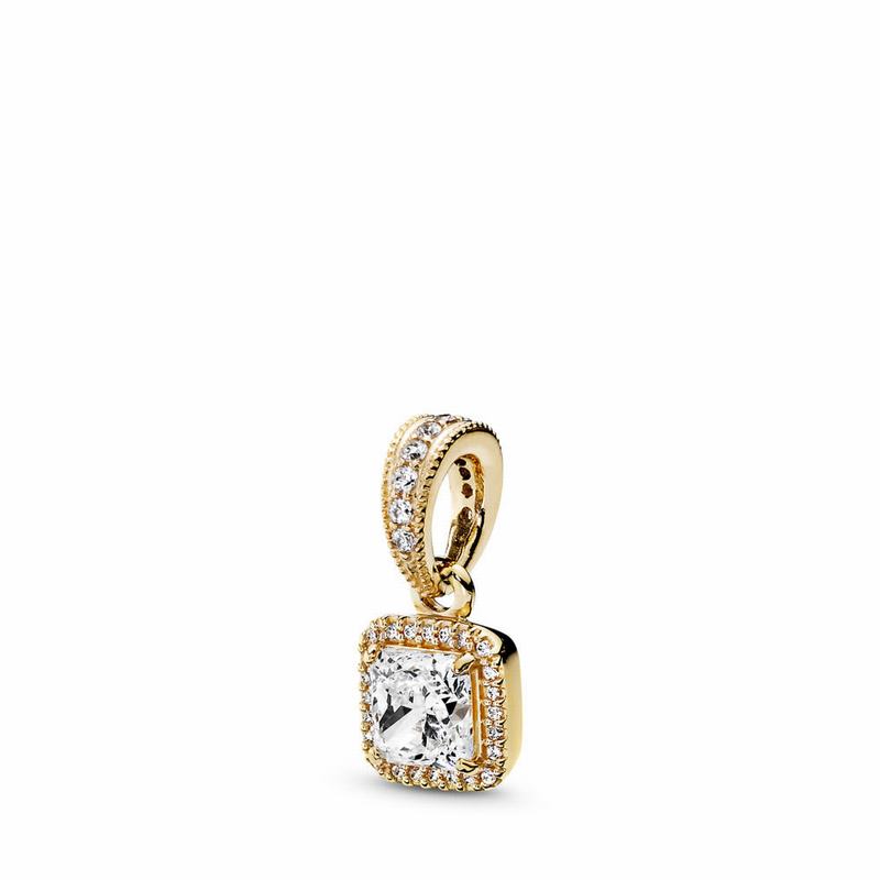 Pandora Timeless Elegance Pendant - Yellow Gold 14 K/Cubic Zirconia - Canada | QP4054NK